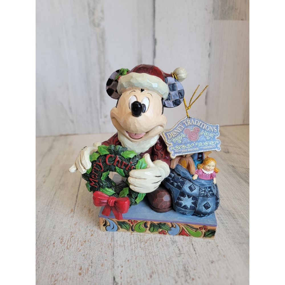 Jim shore Merry Christmas to you Mickey mouse Disney home decor figure